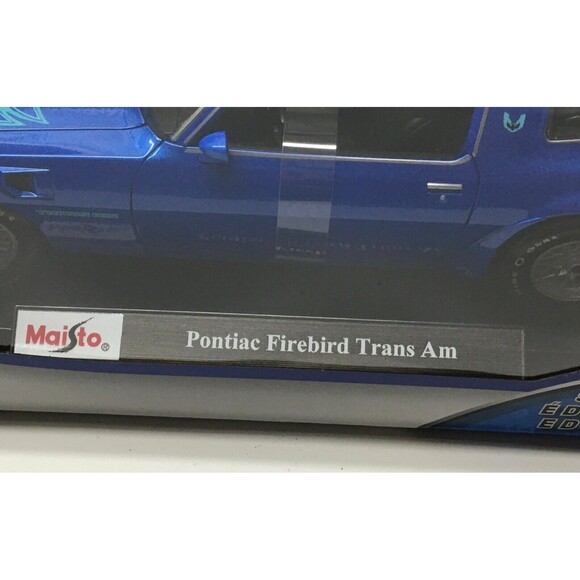 Maisto Pontiac Firebird Trans Am Special Ed 1:18 Diecast Car Collectible Display - Picture 12 of 14